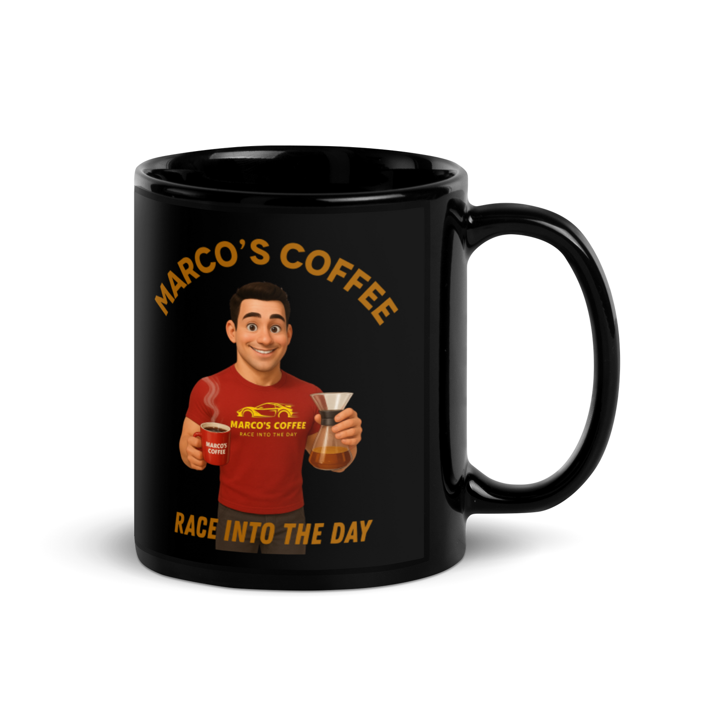 Marco's Black Glossy Mug