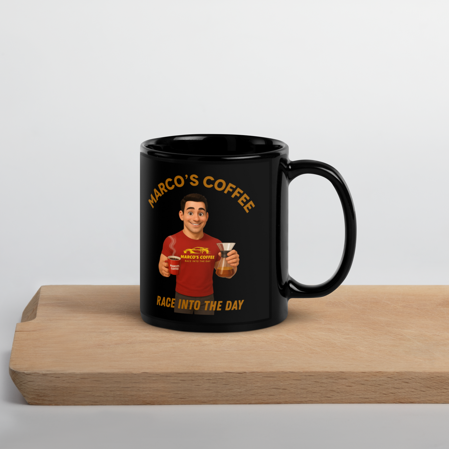 Marco's Black Glossy Mug