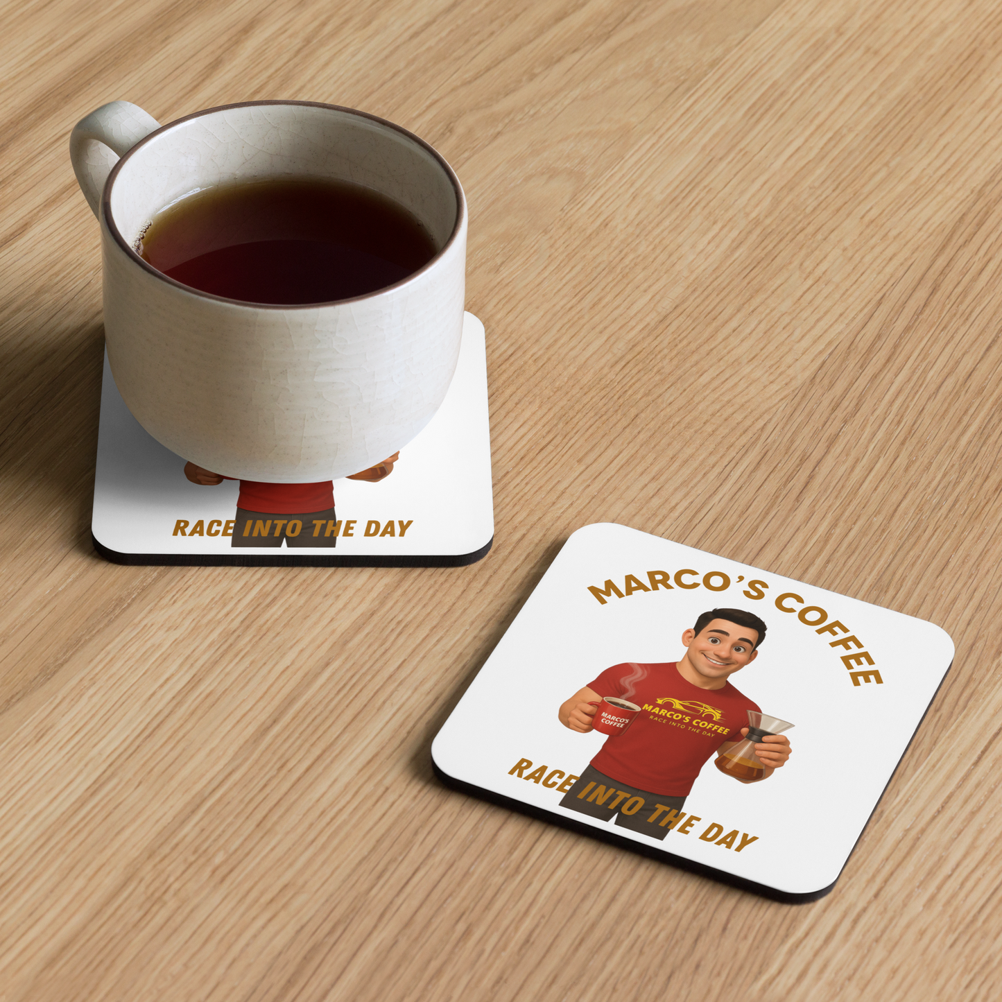 Cork-back coaster