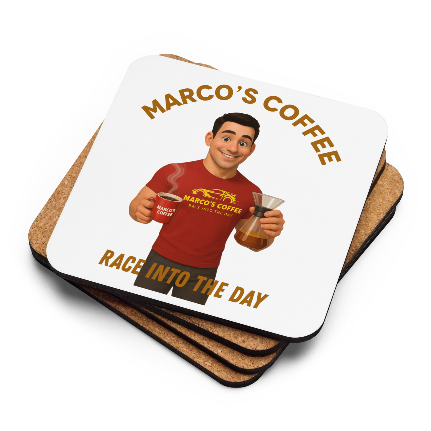 Cork-back coaster